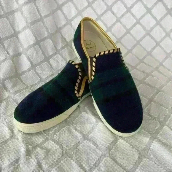 Jack Rogers Brynne Women's Plaid Tartan Slip On Midnight Green US Size 8 - Picture 7 of 7